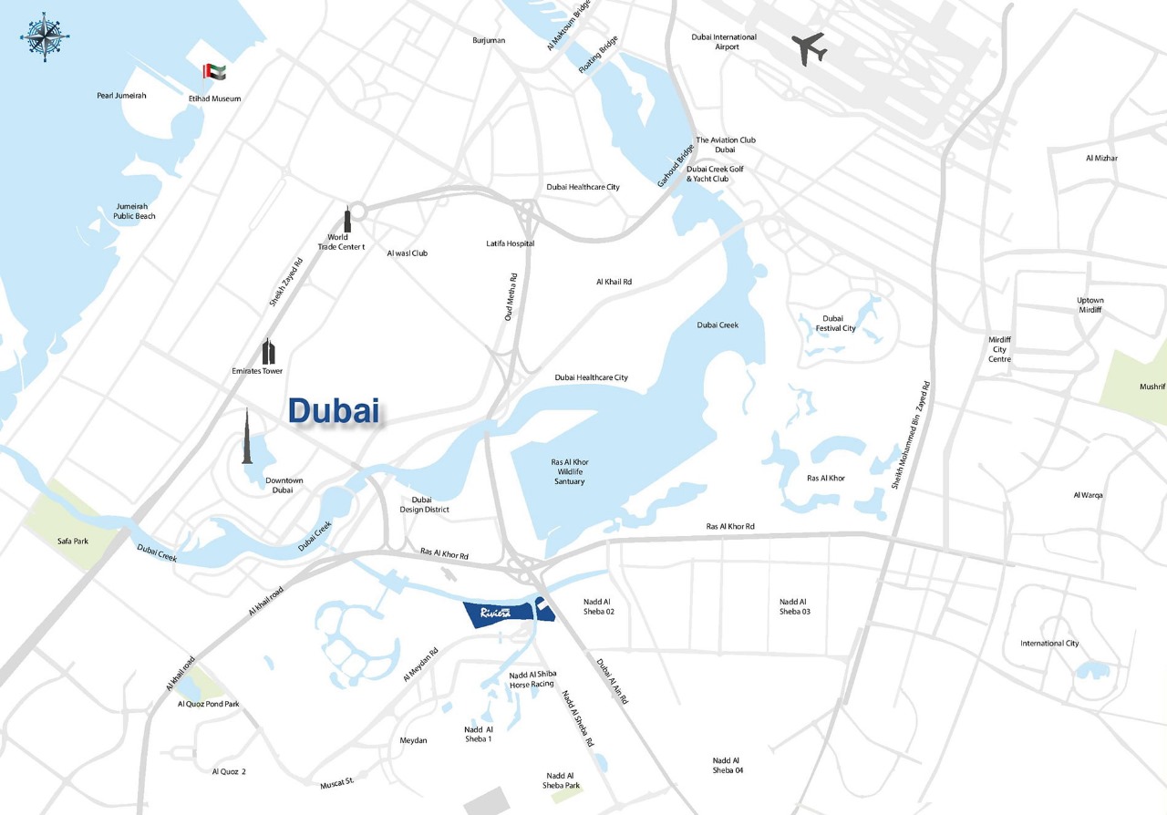 Azizi Riviera Location Map